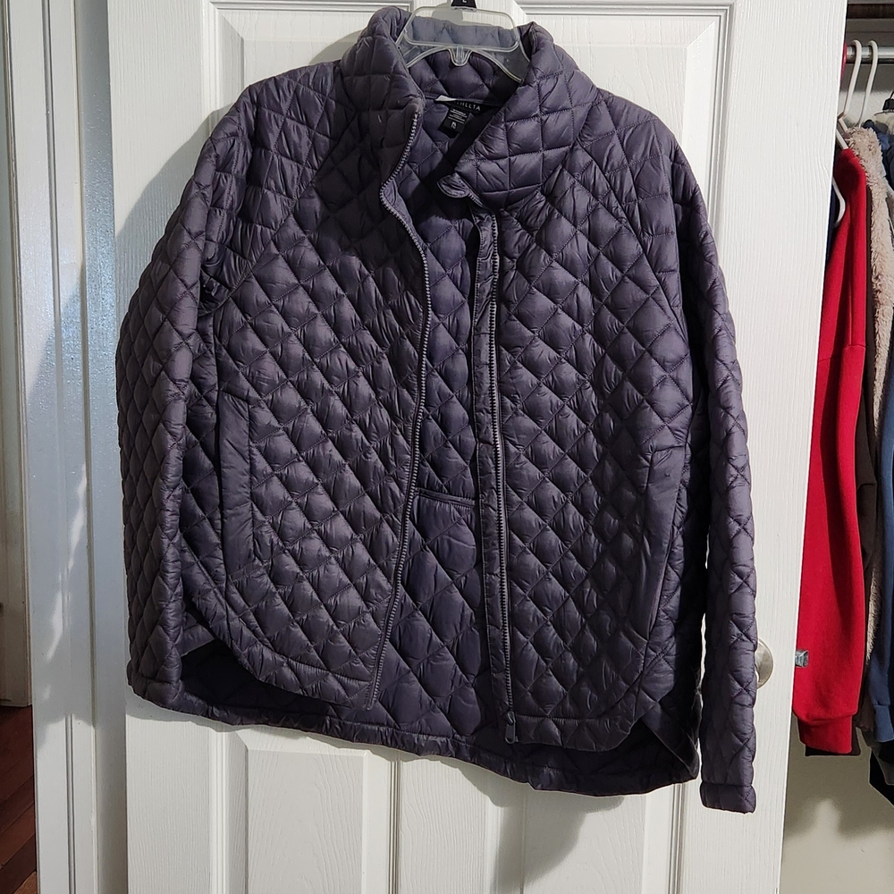 Athleta Purple Puffer Jacket Lightweight Insulated